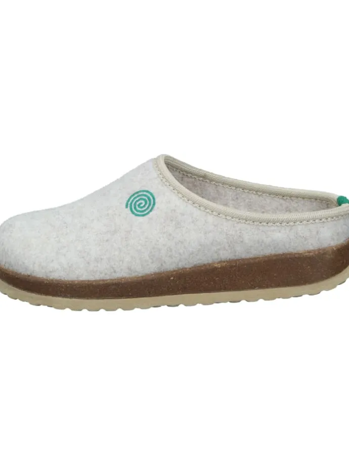 Klassische Hausschuhe in offwhite