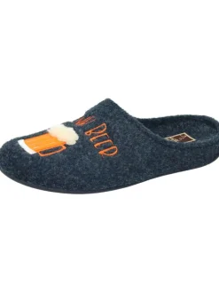 Klassische Hausschuhe in navy