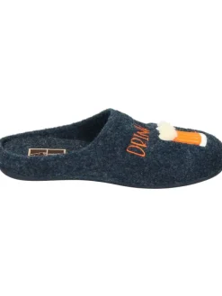 Klassische Hausschuhe in navy