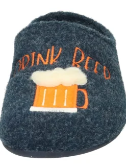 Klassische Hausschuhe in navy