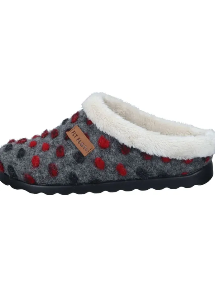 Klassische Hausschuhe in anthrazit