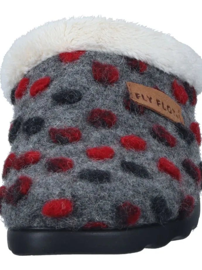 Klassische Hausschuhe in anthrazit