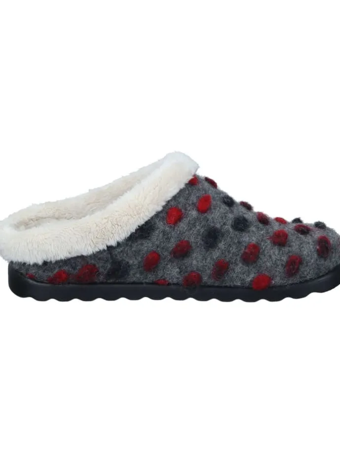 Klassische Hausschuhe in anthrazit