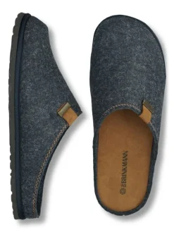 Klassische Hausschuhe in marine