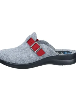 Klassische Hausschuhe in grau