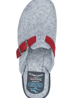 Klassische Hausschuhe in grau