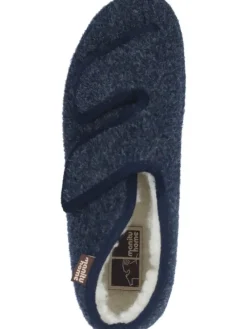 Klassische Hausschuhe in marine