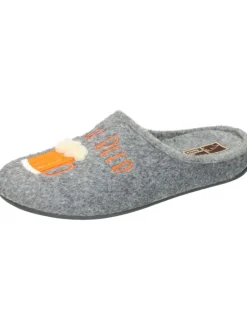 Klassische Hausschuhe in grau