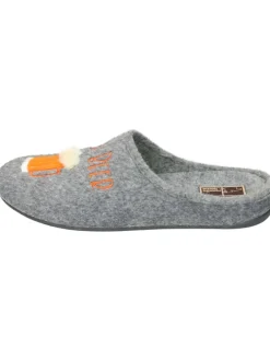 Klassische Hausschuhe in grau