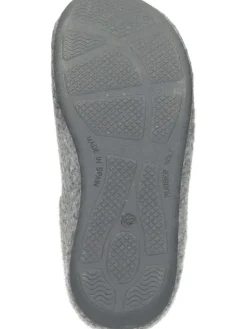 Klassische Hausschuhe in grau
