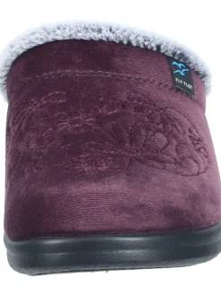 Klassische Hausschuhe in plum