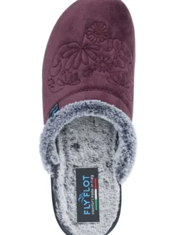 Klassische Hausschuhe in plum