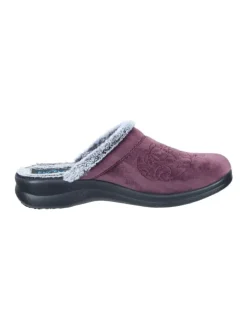 Klassische Hausschuhe in plum