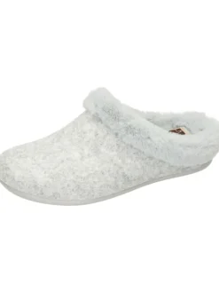 Klassische Hausschuhe in hellgrau