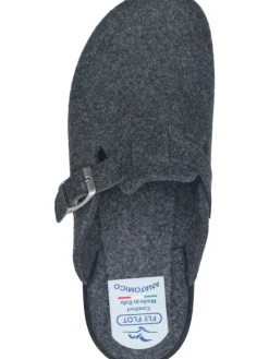 Klassische Hausschuhe in anthrazit