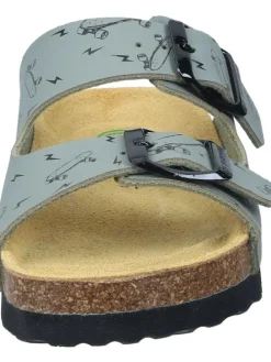 Klassische Pantoletten in khaki