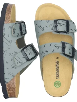 Klassische Pantoletten in khaki