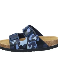 Klassische Pantoletten in blau