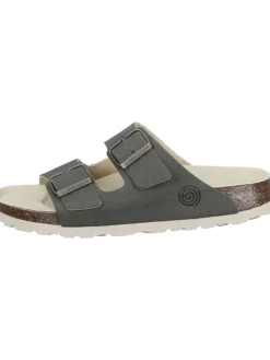 Klassische Pantoletten in khaki