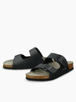 Klassische Pantoletten in schwarz