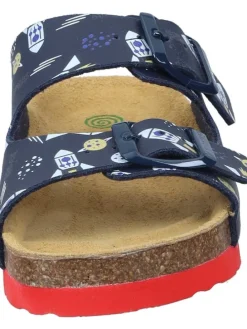 Klassische Pantoletten in blau