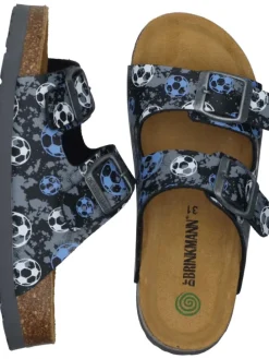 Klassische Pantoletten, Klassische Hausschuhe in anthrazit