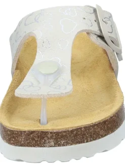 Klassische Pantoletten, Zehentrenner in hellgelb