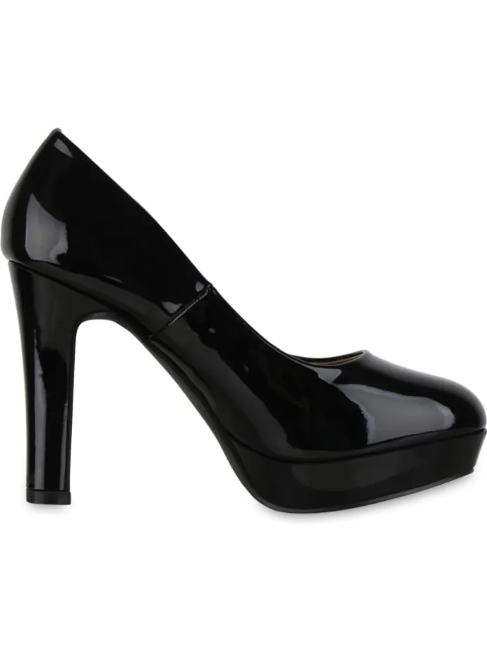 Klassische Pumps Aurora in Schwarz Lack
