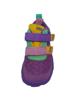 Klettschuh Kreativ Knit Happy Tukan in Lila