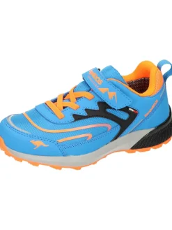 Klettverschluss-Schuhe in navy/orange