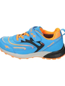 Klettverschluss-Schuhe in navy/orange