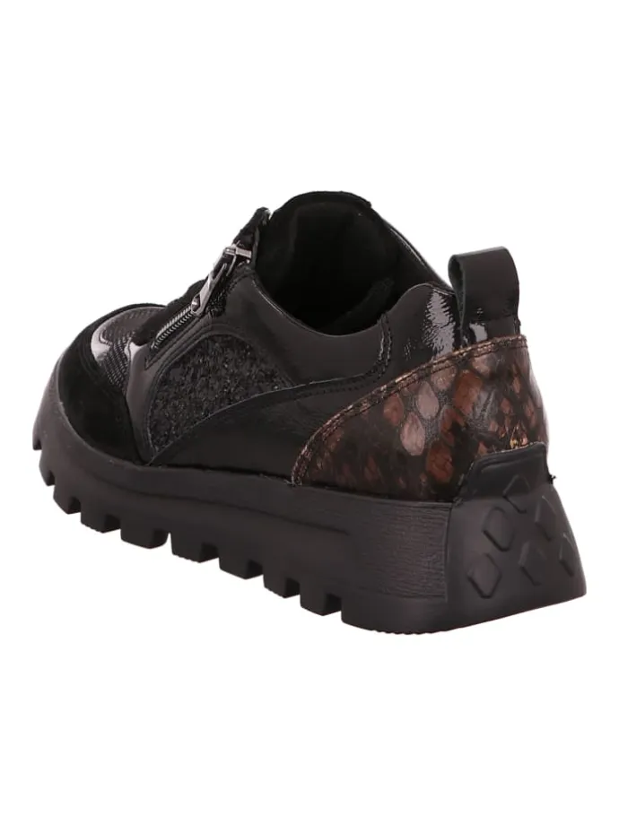 Komfort Schnürschuhe in Schwarz