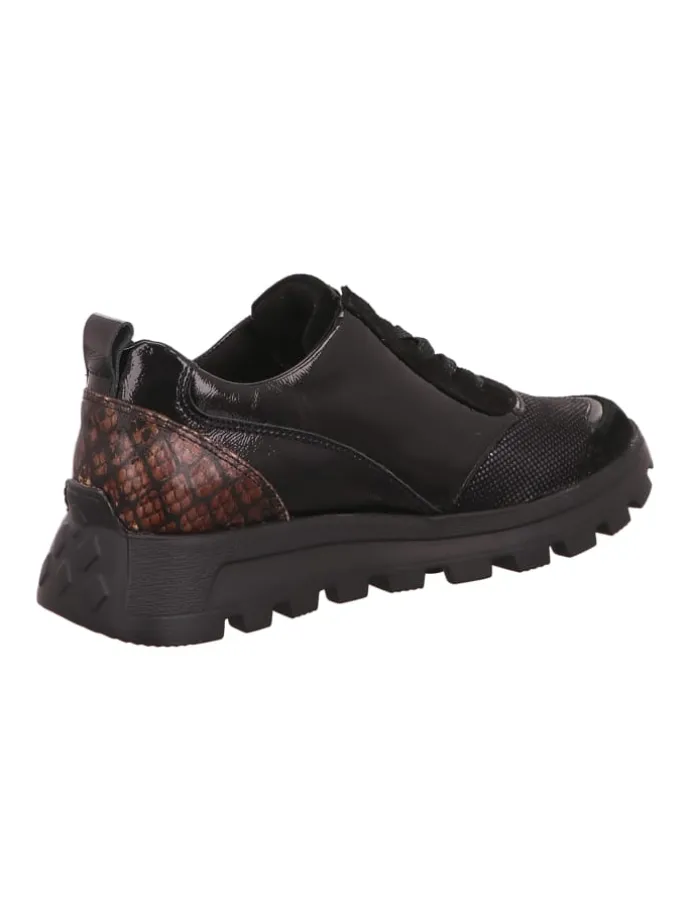 Komfort Schnürschuhe in Schwarz