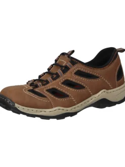 Komfort-Sandalen in mandel/schwarz