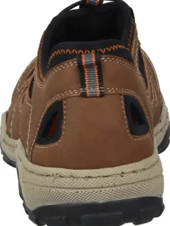 Komfort-Sandalen in mandel/schwarz