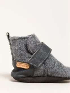Krabbelschuhe Bootee in grau