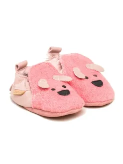 Krabbelschuhe Dog Face in pink