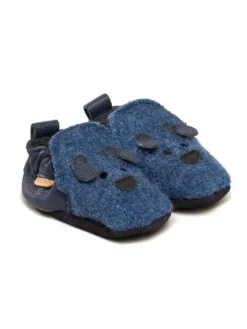Krabbelschuhe Dog Face in blau
