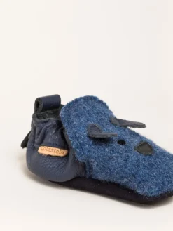 Krabbelschuhe Dog Face in blau