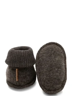 Krabbelschuhe in Dunkelbraun