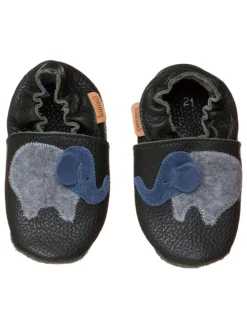 Krabbelschuhe in Dunkelgrün