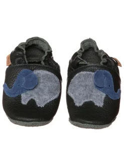 Krabbelschuhe in Dunkelgrün