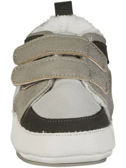 Krabbelschuhe in Grau/ Schwarz