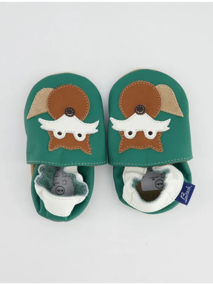 Krabbelschuhe in Grün