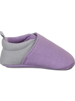 Krabbelschuhe in Lila/ Grau