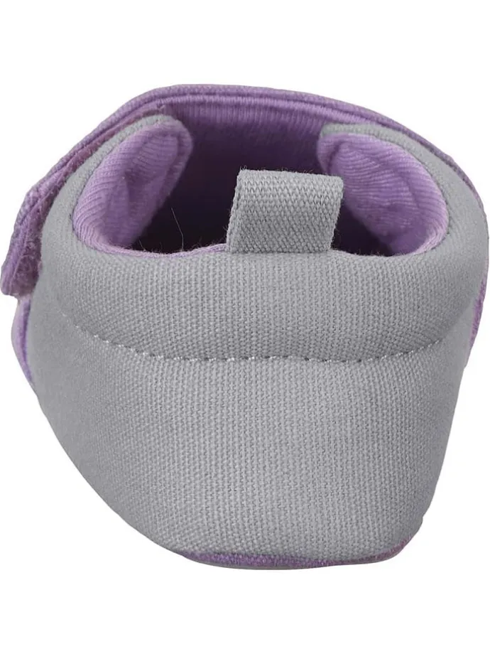 Krabbelschuhe in Lila/ Grau