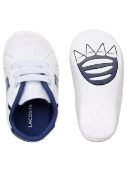 Krabbelschuhe in Weiß/Blau