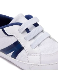 Krabbelschuhe in Weiß/Blau