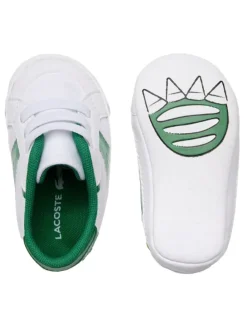 Krabbelschuhe in Weiß/Grün