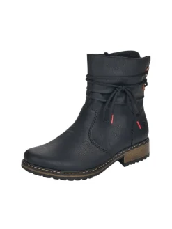 Kurzstiefel in schwarz/mogano